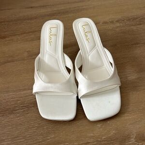 Lulu's Cream Slide Sandals